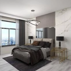 17 in. Gold Large Rectangle Glass End Accent Table with Clear Glass Top (3- Pieces) by Litton Lane -Outlet Litton Lane Store gold litton lane coffee tables 65372 1f 1000