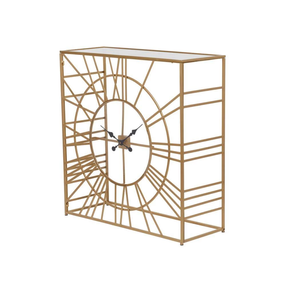 33 in. Gold Metal Contemporary Console Table by Litton Lane 8 33 in. Gold Metal Contemporary Console Table by Litton Lane - Image 6