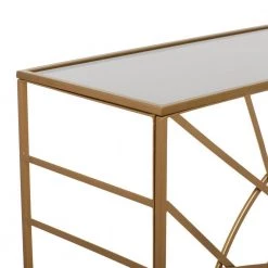 33 in. Gold Metal Contemporary Console Table by Litton Lane 12 33 in. Gold Metal Contemporary Console Table by Litton Lane -Outlet Litton Lane Store gold litton lane console tables 040460 a0 1000