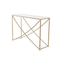 30 In. Gold Metal Contemporary Console Table by Litton Lane -Outlet Litton Lane Store gold litton lane console tables 041071 c3 1000