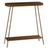 32 in. Gold Metal Modern Console Table by Litton Lane