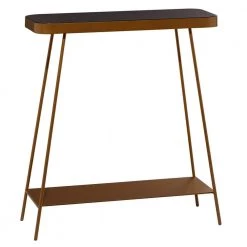 32 in. Gold Metal Modern Console Table by Litton Lane