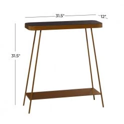 32 in. Gold Metal Modern Console Table by Litton Lane -Outlet Litton Lane Store gold litton lane console tables 16415 76 1000