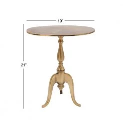 12 in. Gold Round Aluminum Small End Table by Litton Lane 10 12 in. Gold Round Aluminum Small End Table by Litton Lane -Outlet Litton Lane Store gold litton lane end side tables 27417 76 1000