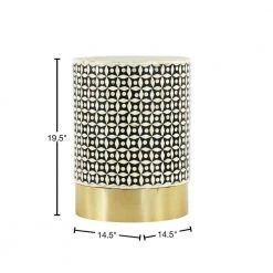 Gold Metal Eclectic Accent Table by Litton Lane -Outlet Litton Lane Store gold litton lane end side tables 32793 40 1000