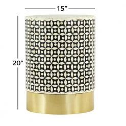 Gold Metal Eclectic Accent Table by Litton Lane -Outlet Litton Lane Store gold litton lane end side tables 32793 c3 1000