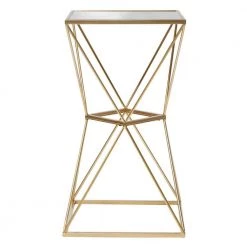 16 in. Gold Square Glass End Table by Litton Lane -Outlet Litton Lane Store gold litton lane end side tables 53756 66 1000