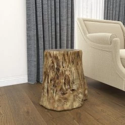 15 in. Gold Round Fiberglass Tree Trunk End Table by Litton Lane 19 15 in. Gold Round Fiberglass Tree Trunk End Table by Litton Lane -Outlet Litton Lane Store gold litton lane end side tables 77590 1f 1000