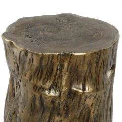 15 in. Gold Round Fiberglass Tree Trunk End Table by Litton Lane 16 15 in. Gold Round Fiberglass Tree Trunk End Table by Litton Lane -Outlet Litton Lane Store gold litton lane end side tables 77590 77 1000