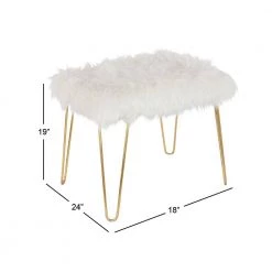 24 in. Gold Metal Modern Stool by Litton Lane 16 24 in. Gold Metal Modern Stool by Litton Lane -Outlet Litton Lane Store gold white litton lane bar stools 65619 76 1000