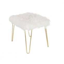 24 in. Gold Metal Modern Stool by Litton Lane 11 24 in. Gold Metal Modern Stool by Litton Lane -Outlet Litton Lane Store gold white litton lane bar stools 65619 e1 1000
