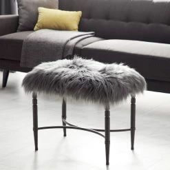 26 in. Grey Metal Contemporary Stool by Litton Lane -Outlet Litton Lane Store gray litton lane bar stools 84270 31 1000