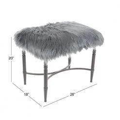 26 in. Grey Metal Contemporary Stool by Litton Lane -Outlet Litton Lane Store gray litton lane bar stools 84270 c3 1000