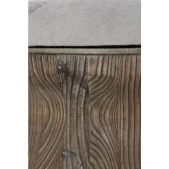 18 in. Light Gray Wood Rustic Storage Stool by Litton Lane -Outlet Litton Lane Store gray litton lane bar stools 90670 1f 1000