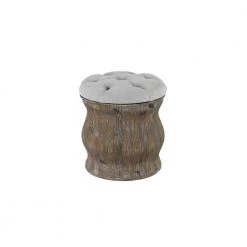 18 in. Light Gray Wood Rustic Storage Stool by Litton Lane -Outlet Litton Lane Store gray litton lane bar stools 90670 4f 1000