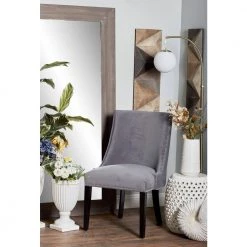 Gray Wood Traditional Dining Chair (Set of 2) by Litton Lane -Outlet Litton Lane Store gray litton lane dining chairs 38376 31 1000