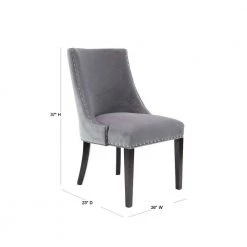 Gray Wood Traditional Dining Chair (Set of 2) by Litton Lane -Outlet Litton Lane Store gray litton lane dining chairs 38376 40 1000