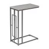 10 in. Gray Rectangle Wood C-Shaped End Table with Black Metal Base by Litton Lane -Outlet Litton Lane Store gray litton lane end side tables 58633 64 1000