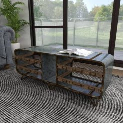 18 in. x 48 in. x 14 in. Grey Metal Farmhouse Storage Unit by Litton Lane -Outlet Litton Lane Store grey litton lane accent cabinets 22689 44 1000