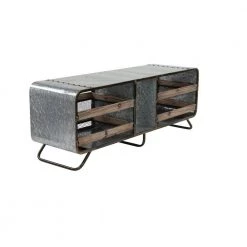 18 in. x 48 in. x 14 in. Grey Metal Farmhouse Storage Unit by Litton Lane -Outlet Litton Lane Store grey litton lane accent cabinets 22689 4f 1000