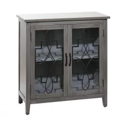 Grey Contemporary Style Wood Cabinet by Litton Lane