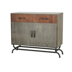 Gray Wood Modern Cabinet by Litton Lane