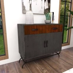 Gray Wood Modern Cabinet by Litton Lane -Outlet Litton Lane Store grey litton lane accent cabinets 28810 66 1000