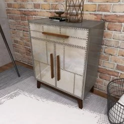 Grey Wood Industrial Cabinet by Litton Lane -Outlet Litton Lane Store grey litton lane accent cabinets 36031 d4 1000
