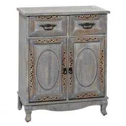 Grey Wood Vintage Cabinet by Litton Lane