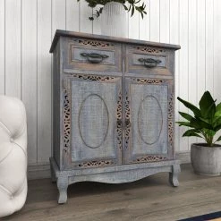 Grey Wood Vintage Cabinet by Litton Lane -Outlet Litton Lane Store grey litton lane accent cabinets 37895 c3 1000