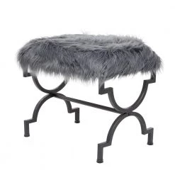 19 in. Grey Backless Metal Contemporary Stool by Litton Lane -Outlet Litton Lane Store grey litton lane bar stools 040844 4f 1000