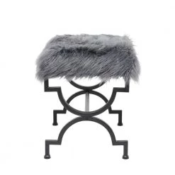 19 in. Grey Backless Metal Contemporary Stool by Litton Lane -Outlet Litton Lane Store grey litton lane bar stools 040844 77 1000