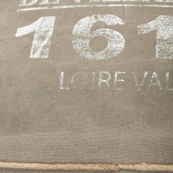 17 in. Grey Fabric Rustic Pouf by Litton Lane -Outlet Litton Lane Store grey litton lane bar stools 042188 fa 1000