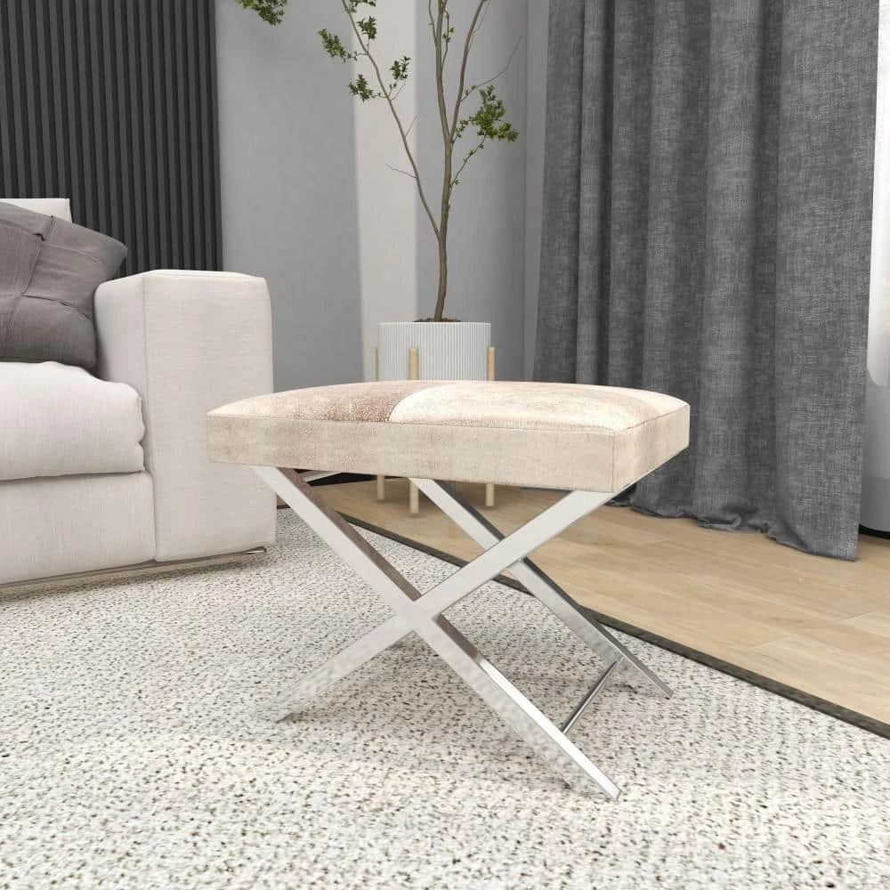 20 in. Gray Stainless Steel Contemporary Stool by Litton Lane 8 20 in. Gray Stainless Steel Contemporary Stool by Litton Lane - Image 6