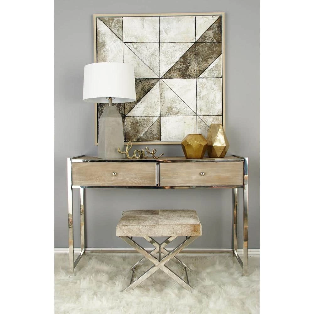 20 in. Gray Stainless Steel Contemporary Stool by Litton Lane 12 20 in. Gray Stainless Steel Contemporary Stool by Litton Lane - Image 10