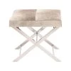 20 in. Gray Stainless Steel Contemporary Stool by Litton Lane