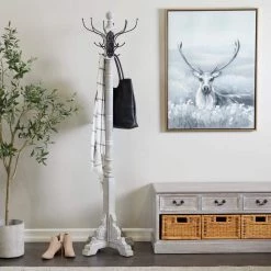 Gray Wood Farmhouse Coat Rack by Litton Lane -Outlet Litton Lane Store grey litton lane coat racks 42935 31 1000