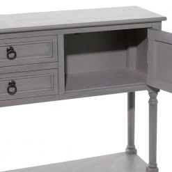 47 in. Grey Rectangle Wood Traditional Console Table by Litton Lane -Outlet Litton Lane Store grey litton lane console tables 90637 1f 1000