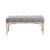 Grey Metal Glam Bench 39 in. x 17 in. x 19 in. by Litton Lane