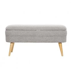 Grey Storage Contemporary Bench 19 in. x 40 in. x 16 in. by Litton Lane 14 Grey Storage Contemporary Bench 19 in. x 40 in. x 16 in. by Litton Lane -Outlet Litton Lane Store grey litton lane dining benches 041257 66 1000
