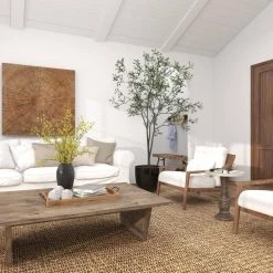 18 in. Gray Round Wood Handmade Distressed End Table with Wood Chip Inspired Tabletop by Litton Lane -Outlet Litton Lane Store grey litton lane end side tables 31889 fa 1000