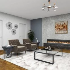 16 in. Gray Square Wood Mosaic Design End Table with Black Metal Stand by Litton Lane -Outlet Litton Lane Store grey litton lane end side tables 71484 1f 1000