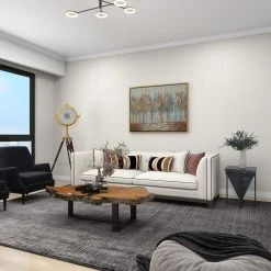 16 in. Gray Square Wood Mosaic Design End Table with Black Metal Stand by Litton Lane -Outlet Litton Lane Store grey litton lane end side tables 71484 fa 1000