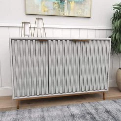 White Wood Contemporary Cabinet by Litton Lane -Outlet Litton Lane Store ivory litton lane accent cabinets 040174 1f 1000