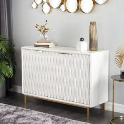 White Wood Contemporary Cabinet by Litton Lane -Outlet Litton Lane Store ivory litton lane accent cabinets 040174 31 1000