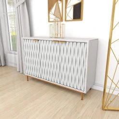 White Wood Contemporary Cabinet by Litton Lane -Outlet Litton Lane Store ivory litton lane accent cabinets 040174 4f 1000