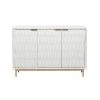 White Wood Contemporary Cabinet by Litton Lane -Outlet Litton Lane Store ivory litton lane accent cabinets 040174 64 1000