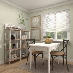 57 in. White Farmhouse Wood 4 Shelf Shelving Unit by Litton Lane -Outlet Litton Lane Store ivory white litton lane bookcases bookshelves 39735 76 1000