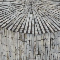 14 in. Light Blue Cylinder Wood Handmade End Table by Litton Lane -Outlet Litton Lane Store light blue litton lane end side tables 48983 c3 1000