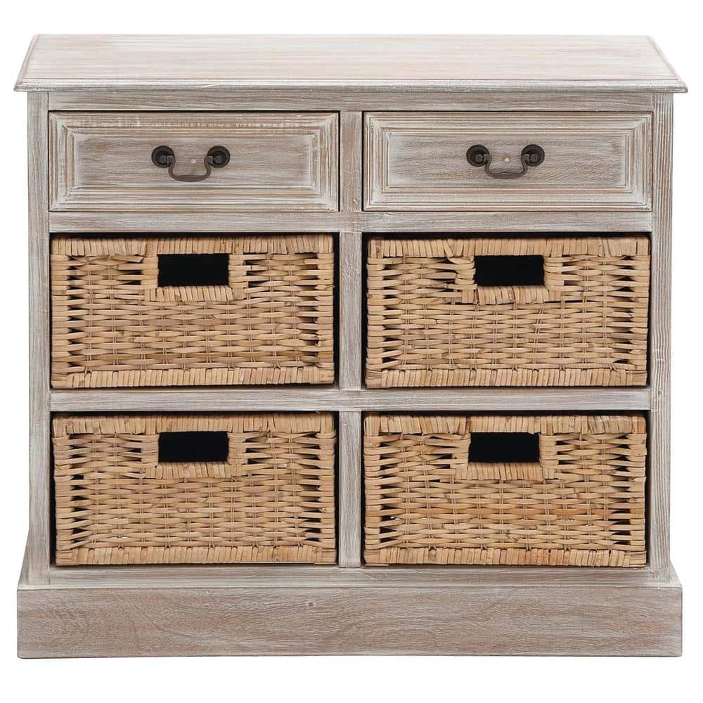 28 in. x 30 in. x 12 in. Light Brown Wood Traditional Storage Unit by Litton Lane 3 28 in. x 30 in. x 12 in. Light Brown Wood Traditional Storage Unit by Litton Lane